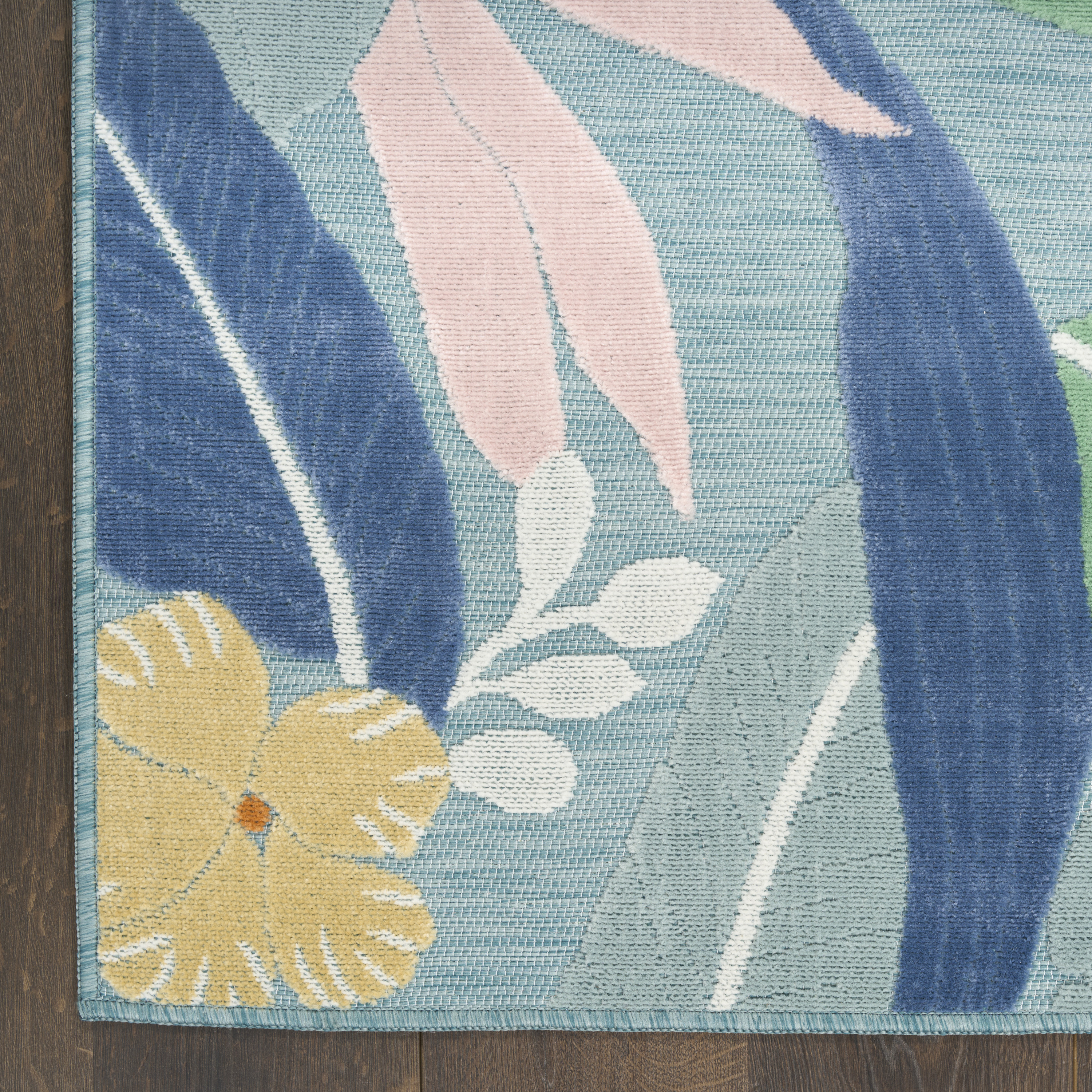 Nourison Suncoast 4' x 6' Blue Multicolor Tropical Rug