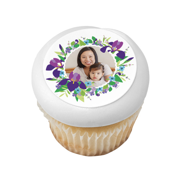 Blooming Iris PhotoCake® Edible Image® Frame