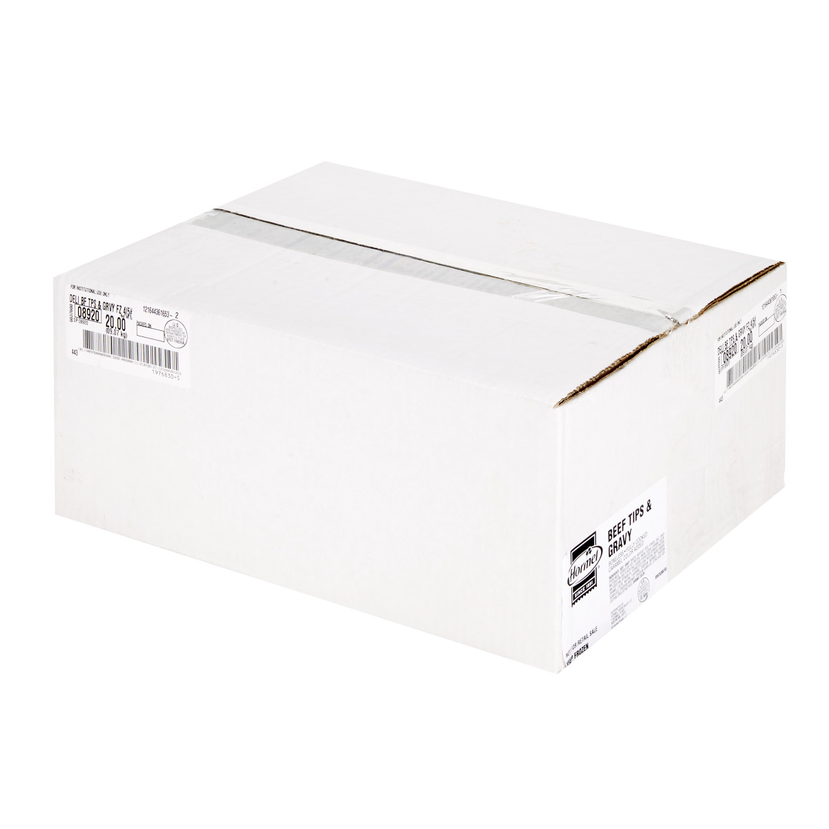 HORMEL Beef Tips and Gravy 4/5 Pound . C1RA - Front Right Closed Case (Hi Res)