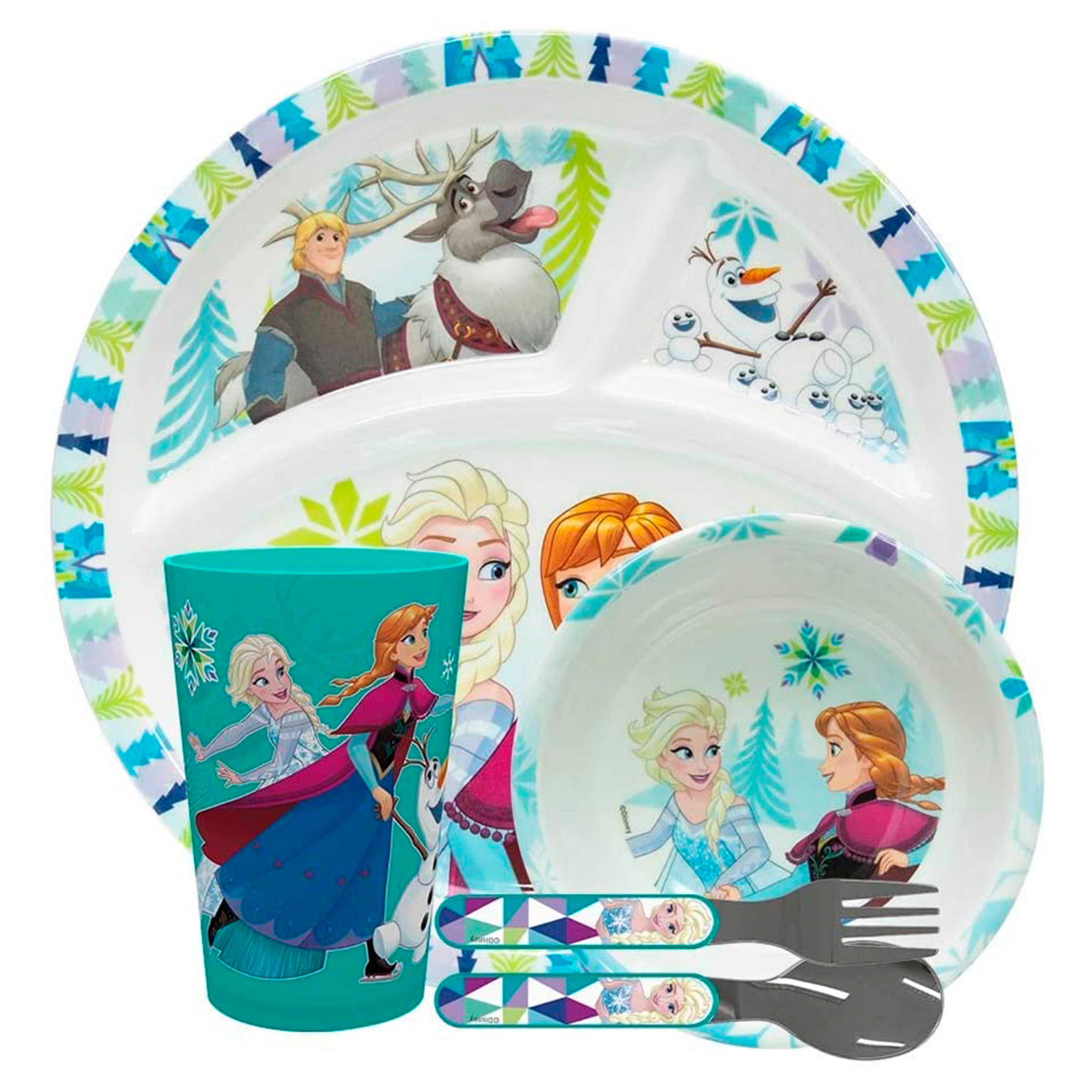 Disney Frozen Dinnerware Set, Anna and Elsa, 5-piece set slideshow image 2 Disney Frozen Dinnerware Set, Anna and Elsa, 5-piece set slideshow image 2