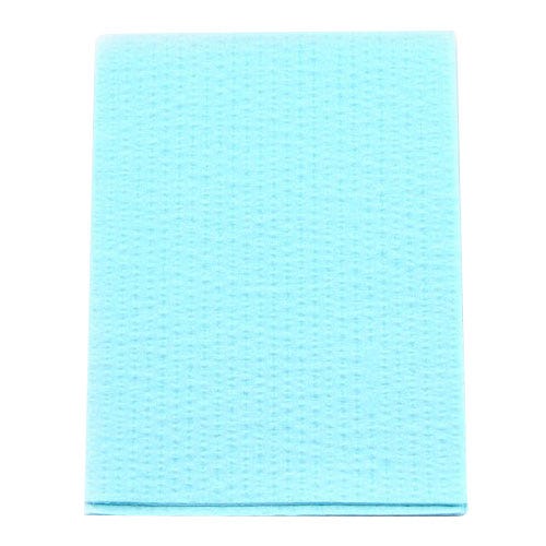 Advantage Patient Towels, 2-Ply Tissue with Poly, 18" x 13", Blue - 500/Case