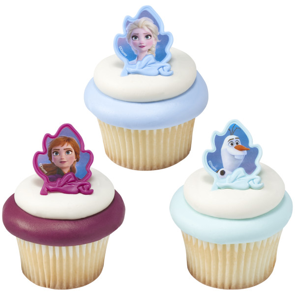 Disney Frozen II Elsa, Anna and Olaf Cupcake Rings