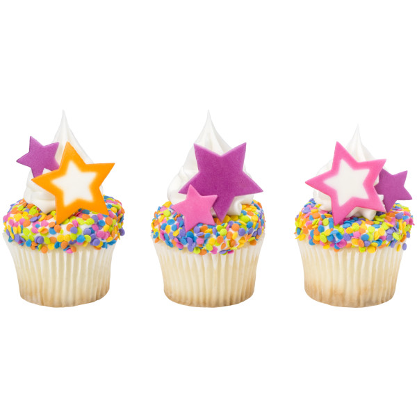 White Stars Fondant DecoShapes®