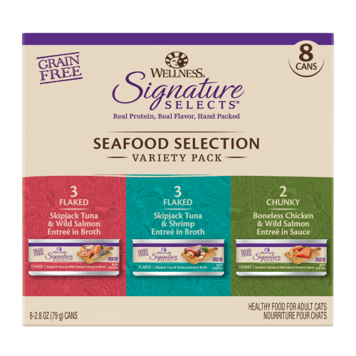 Wellness CORE SIGNATURE SELECTS Seafood Selection Variety Pack back packaging