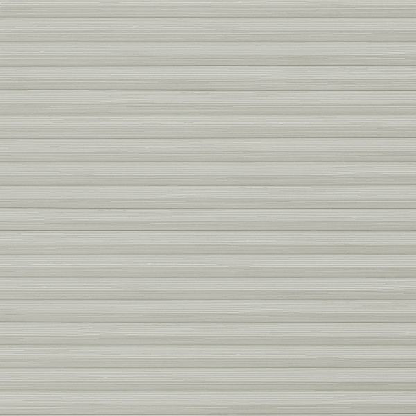Horizontal pleated cellular blind, fully closed and evenly lowered, diffusing soft light; set against a neutral-colored interior wall, creating uniform horizontal striping across the window area.