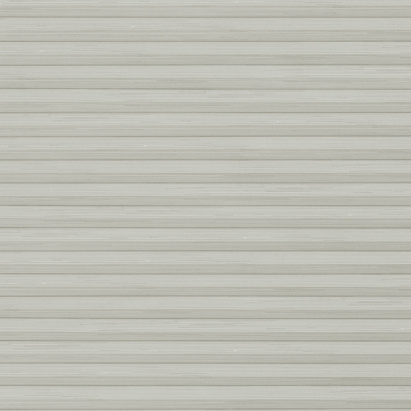 Horizontal pleated cellular blind, fully closed and evenly lowered, diffusing soft light; set against a neutral-colored interior wall, creating uniform horizontal striping across the window area.