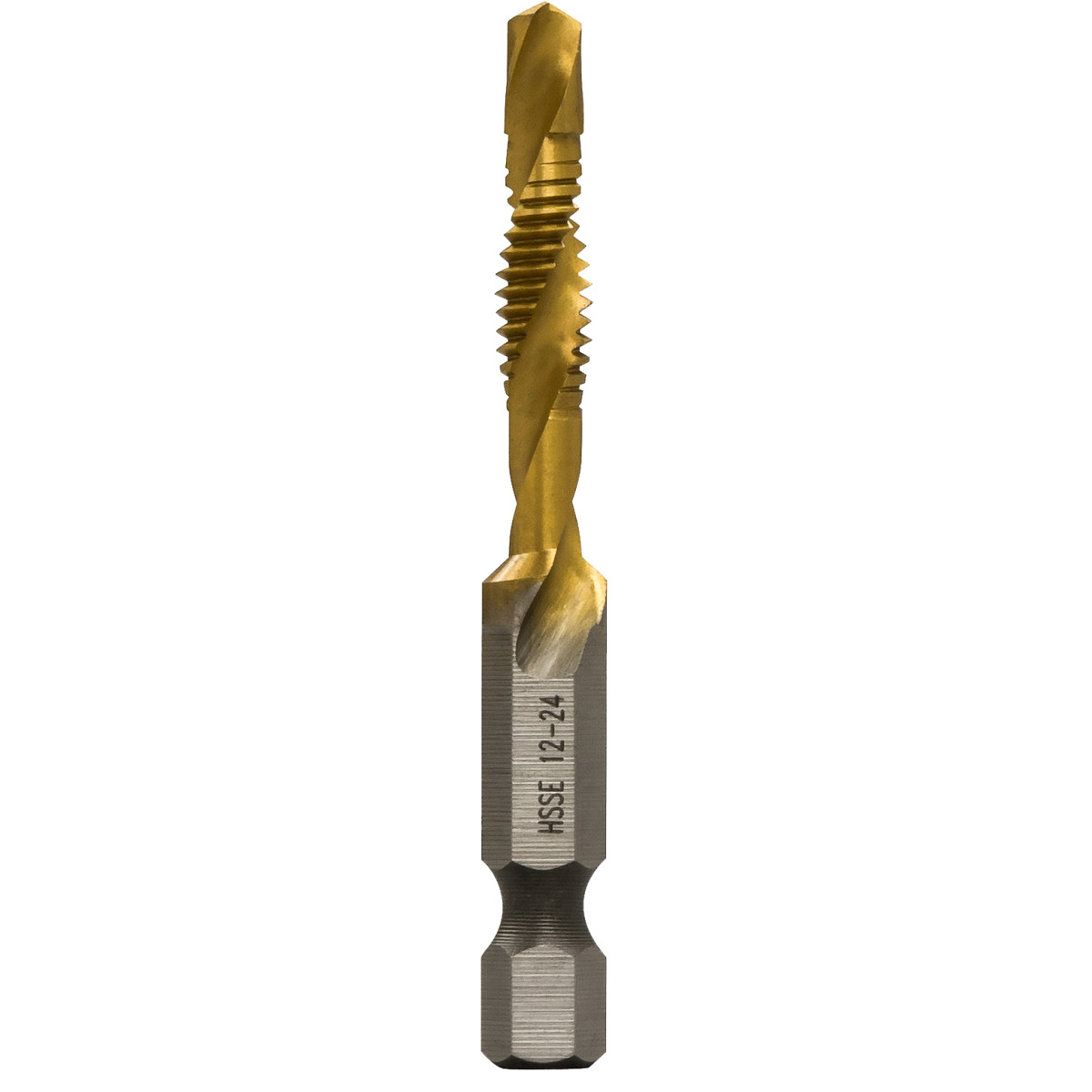 12-24 Split-point tip resists walking and penetrates material faster. Strong, high-speed steel provides superior resistance to heat and abrasion. Titanium Nitride coating ensures that the bits run cooler, drill faster, and last longer. Optimized core...