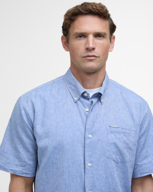 Nelson Regular Short-Sleeved Shirt Classic Blue