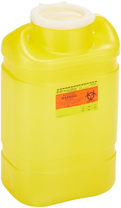 BD CONTAINER, SHARPS CHEMO YLW 5.1GL (8/CS)