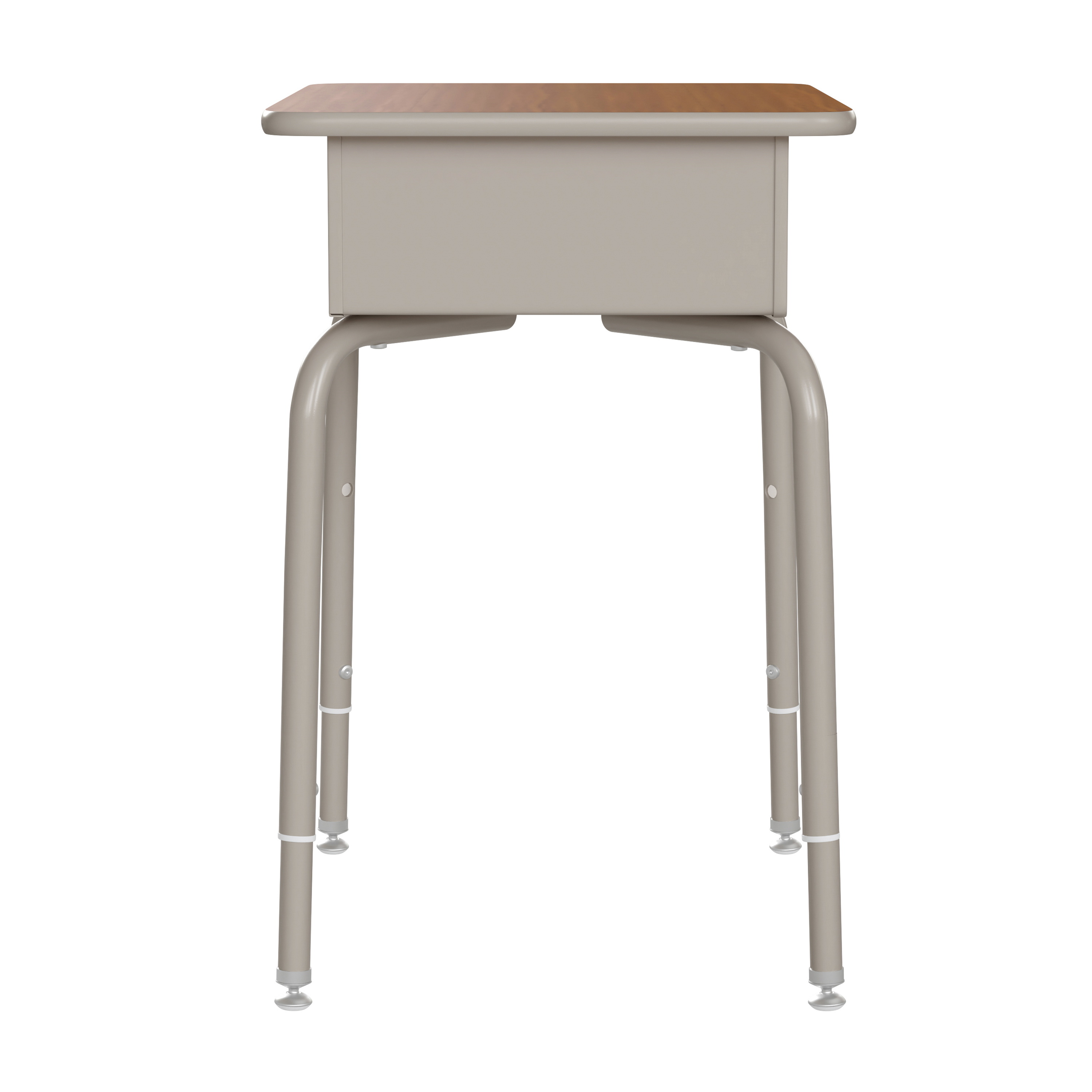 Jacobs Desk/Chair Set with Metal Open Front Storage Box, Gray Granite Desktop...