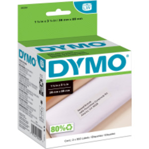 LabelWriter Address Labels, 1-1/8 x 3-1/2 Inches, White, 700 Labels on 2 Rolls