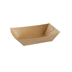 Dixie®, Poly-Coated Paper Food Tray, 0.25 lb Capacity, Brown