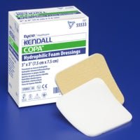 Kendall™ Foam Dressing without Border, 5 x 5 Inch