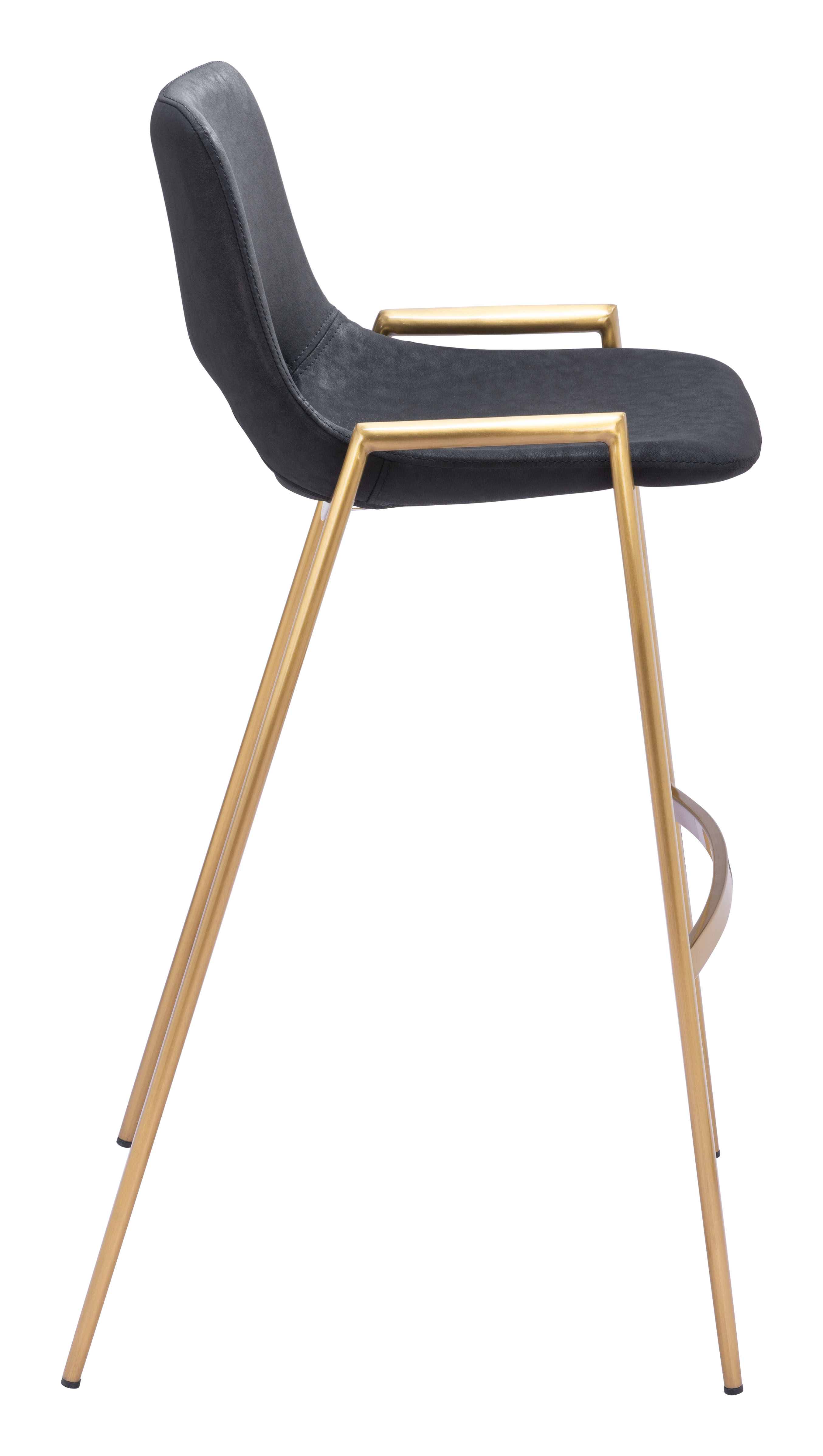 Desi Barstool (Set of 2) Black & Gold product image