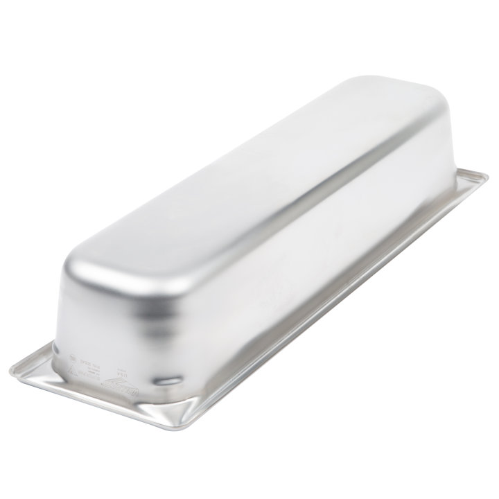 Half-long-size 4-inch-deep Super Pan V® stainless steel steam table pan