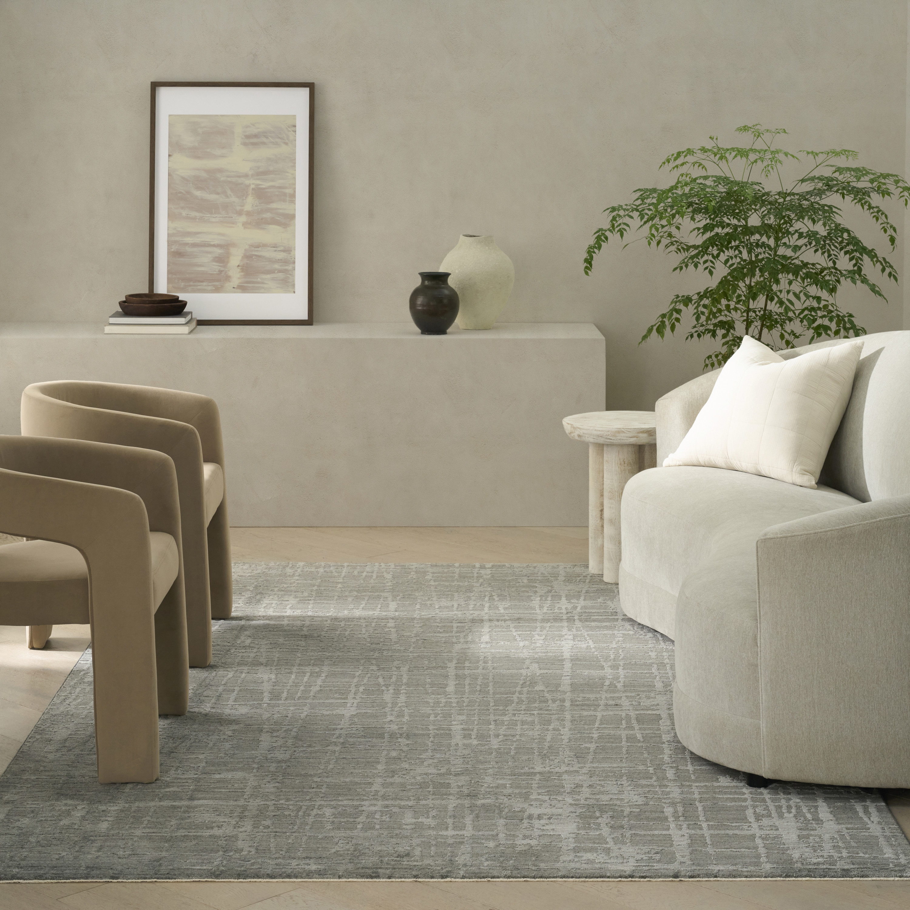 Calvin Klein CK090 Latitude 9' x 12' Slate Modern Indoor Rug