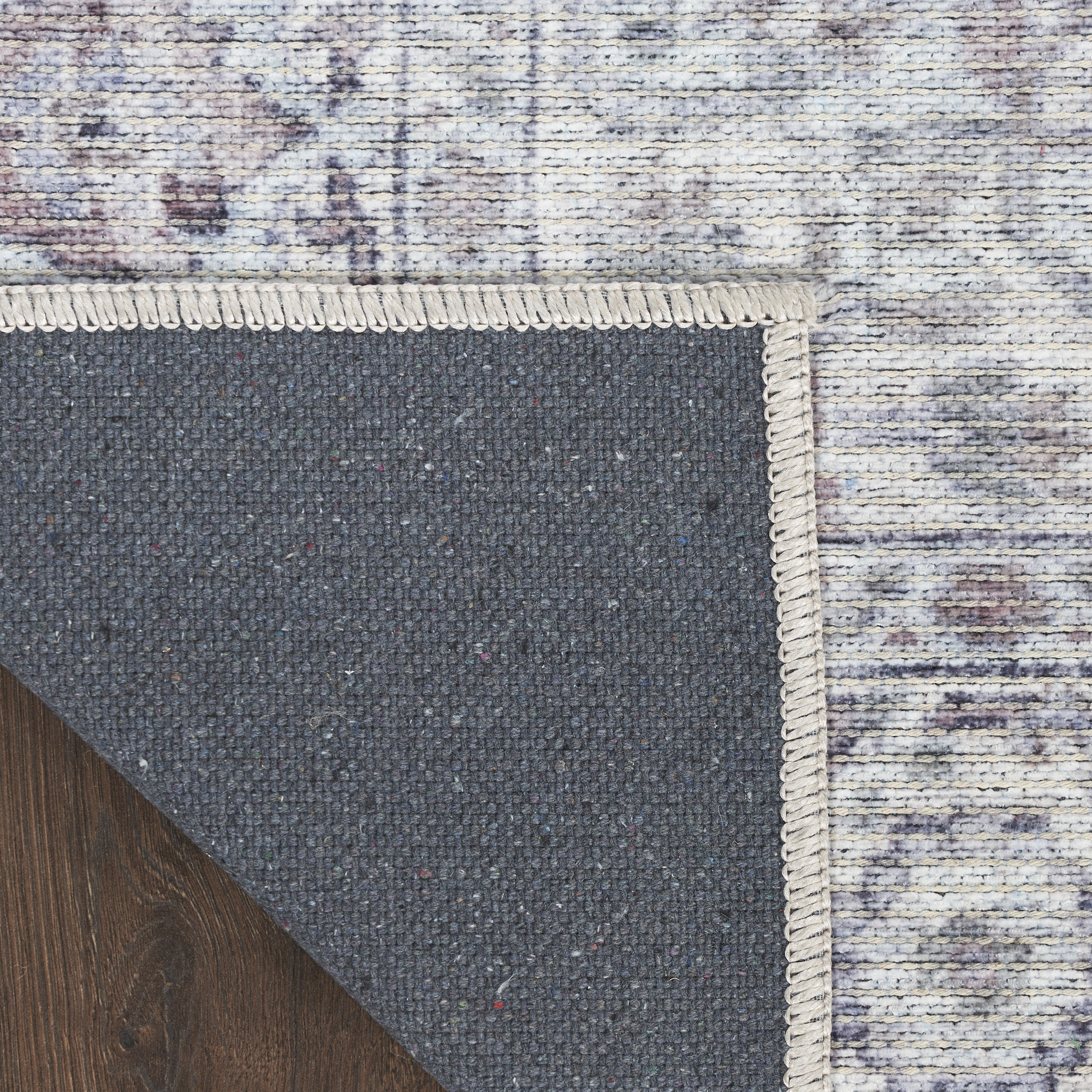 Nourison New Concept Washables 6' x 9' Ivory Grey Vintage Indoor Rug