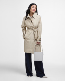 Maia Showerproof Trench Coat Light Sand/Rosemary Tartan