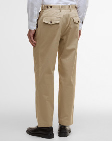 Herringbone Cotton Trousers Sand