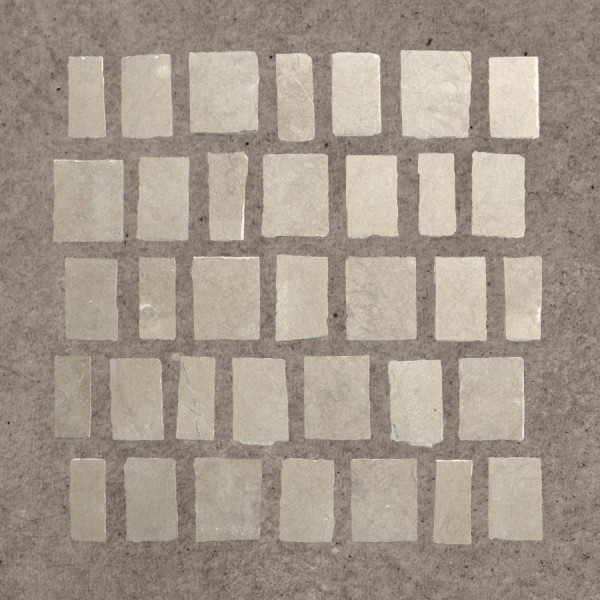 lapidary | rough cut mosaic sheet | alpaca grey (large joint) 