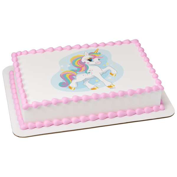 Rainbow Unicorn PhotoCake® Edible Image®
