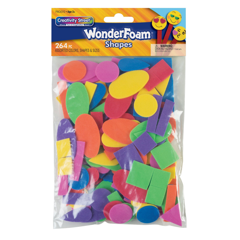 Shapes Assortment, Assorted Colors & Sizes, 264 Pieces