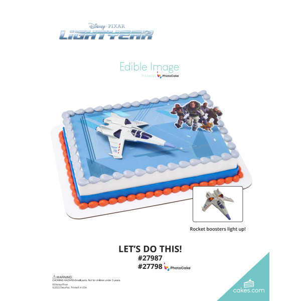 Disney and Pixar's Lightyear Let's Do This! The Magic of Cakes® PhotoCake® Enhanced Background Page
