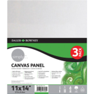 Simply White Canvas Panels Set, 11" x 14", 3-Pack