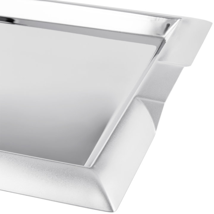 Small square stainless steel serving tray