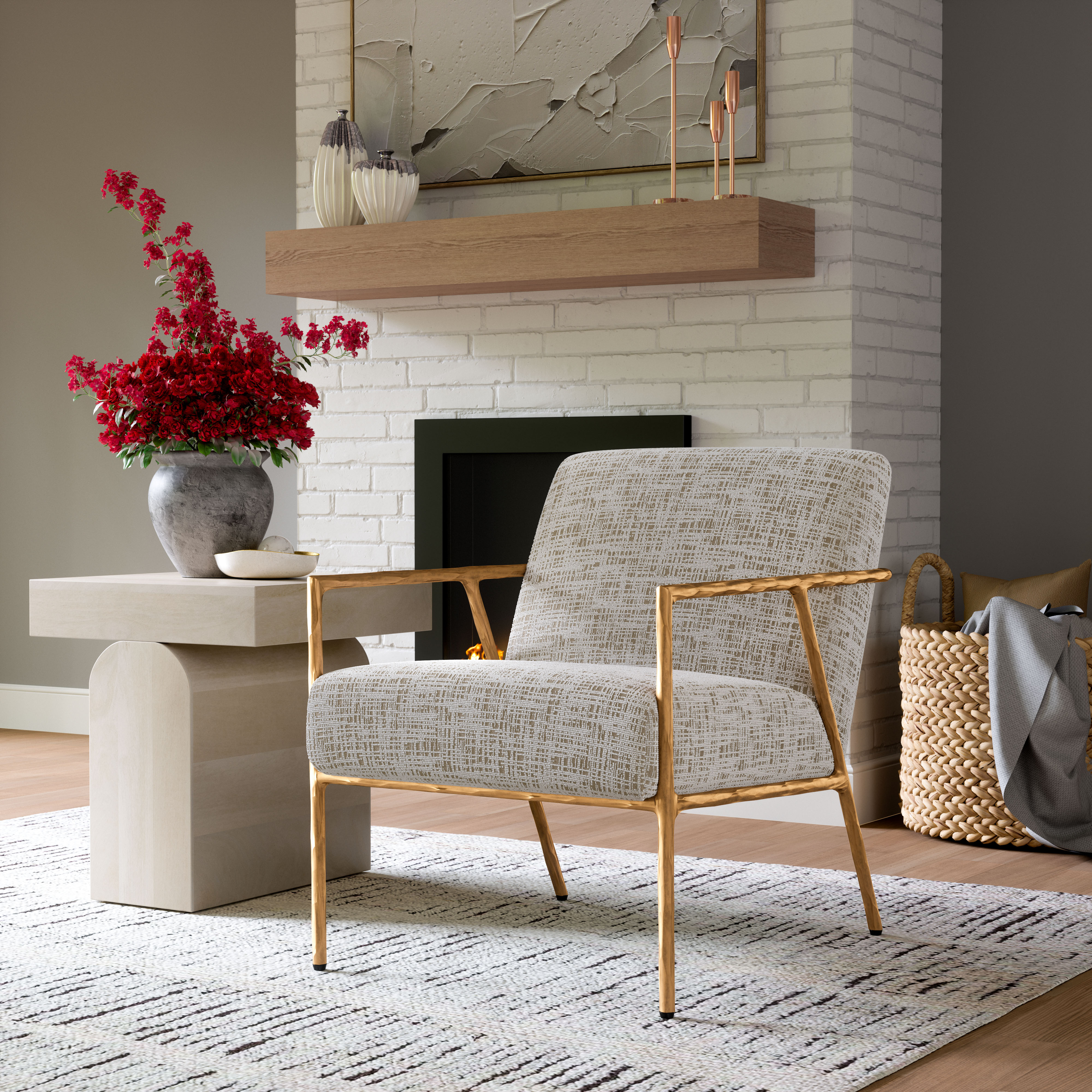 Norrebro Accent Chair Beige Frost product image