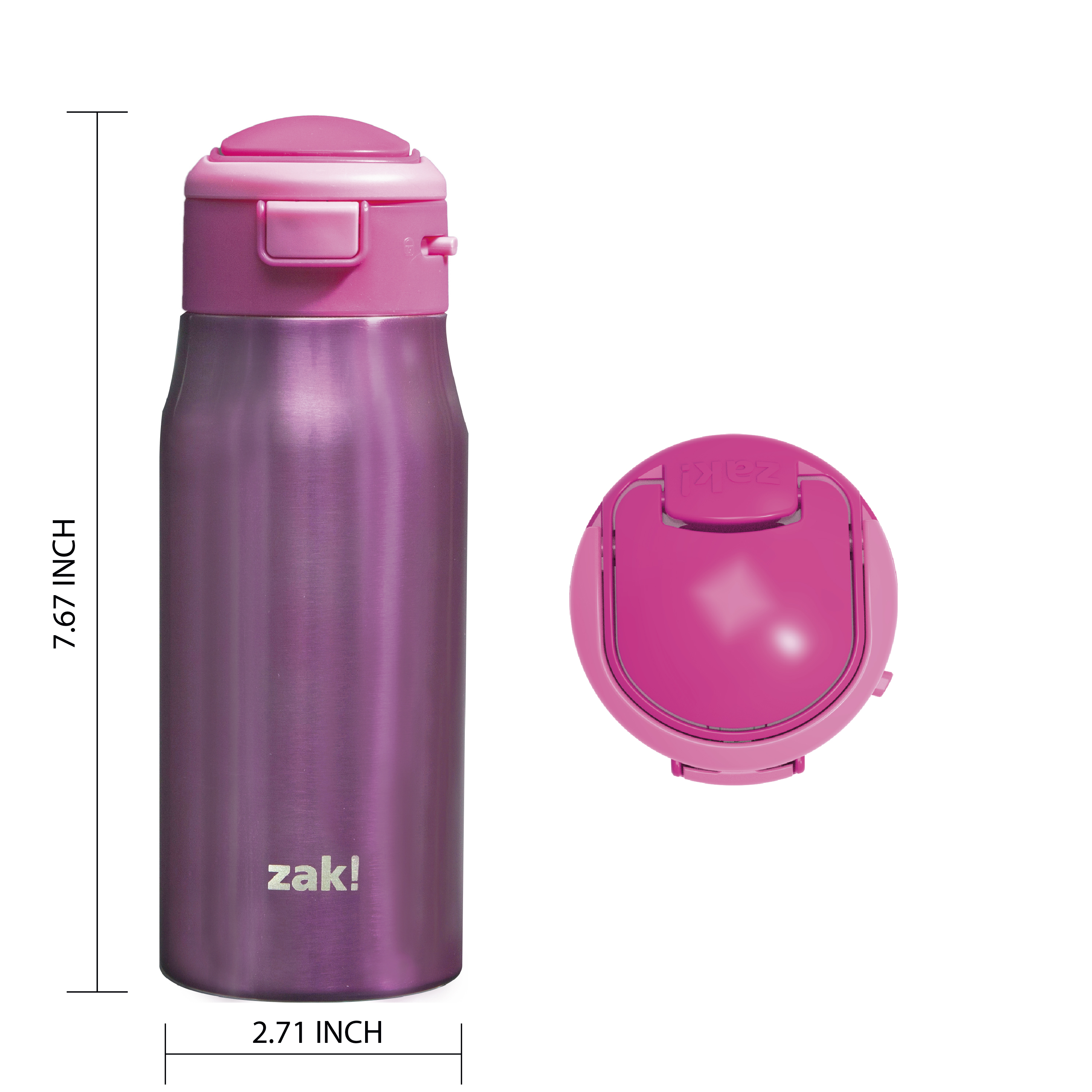 Mesa 13.5 ounce Double Wall Insulated Stainless Steel Water Bottle, Pink slideshow image 6