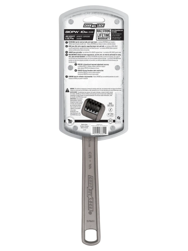 810PW 10-inch Reversible Jaw Adjustable Wrench
