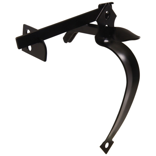 Hardware Essentials Black Thumb Latch - In Swinging Gates up to 1-3/4