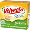 One 16 ct pack of Velveeta Jalapeno Cheese Slices with Jalapeno Peppers