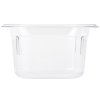 Sixth-size 4-inch-deep Super Pan® clear low-temperature plastic pan