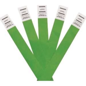 Tyvek&reg; Wristbands Green, Pack of 500