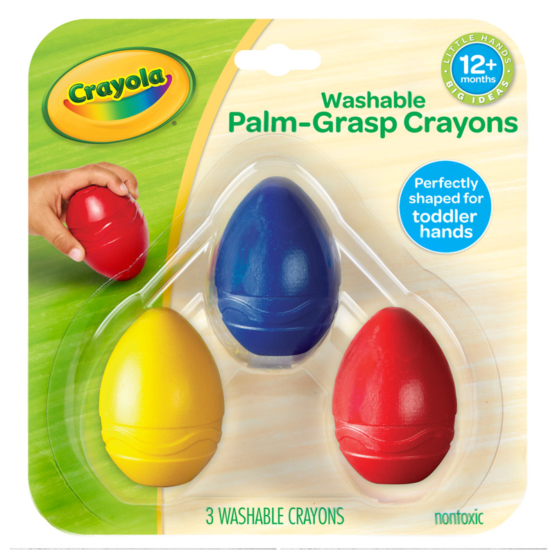 My First Crayola® Washable Palm-Grasp Crayons, Pack of 3