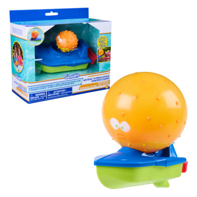 SwimWays Pufferfish Air Boat, Swimming Pool Accessories & Kids Pool Toys, Pool Party Supplies, Water Toys for Kids Ages 4 & Up