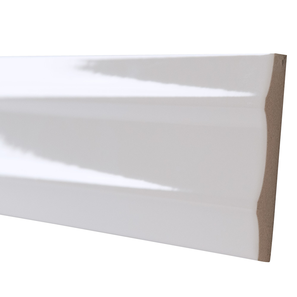 Crown Heights Maori Glossy White 2-5/8 in. x 7-7/8 in. Ceramic Wall Tile