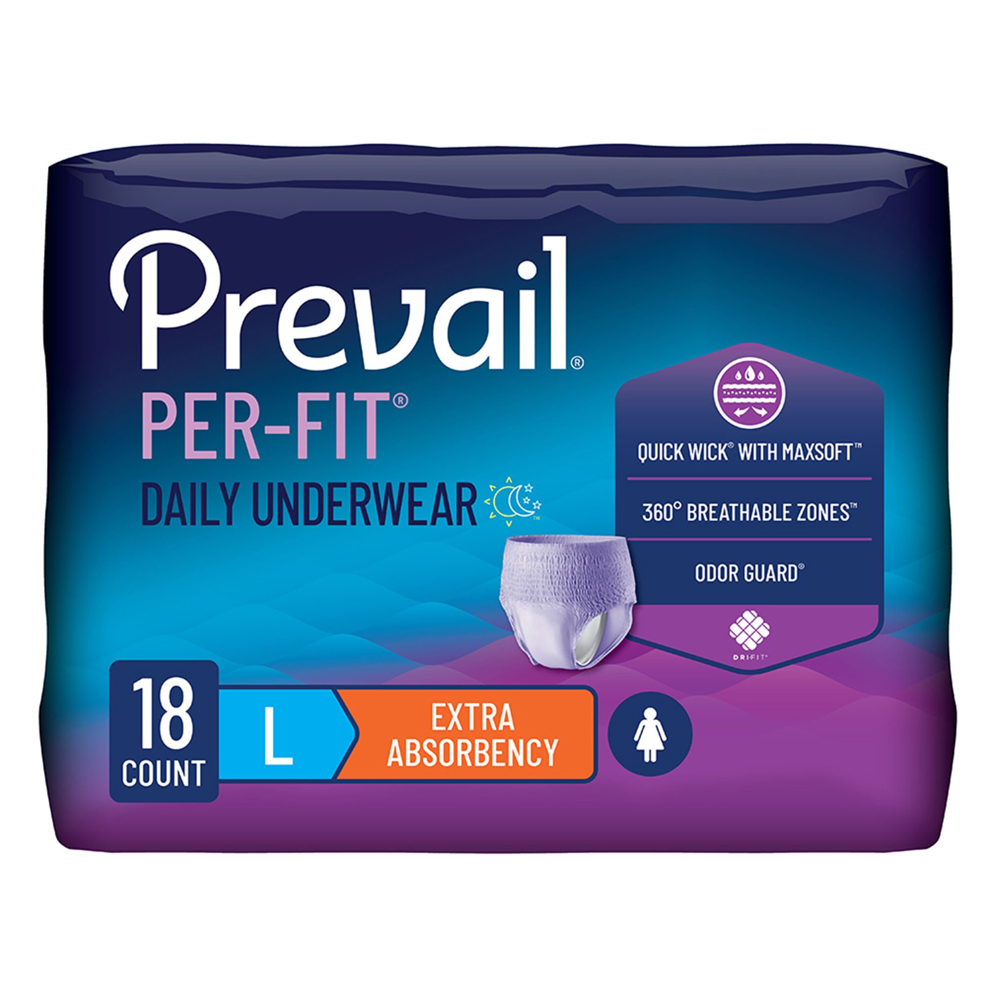Prevail® Per-Fit® Women Extra Absorbent Underwear, Large