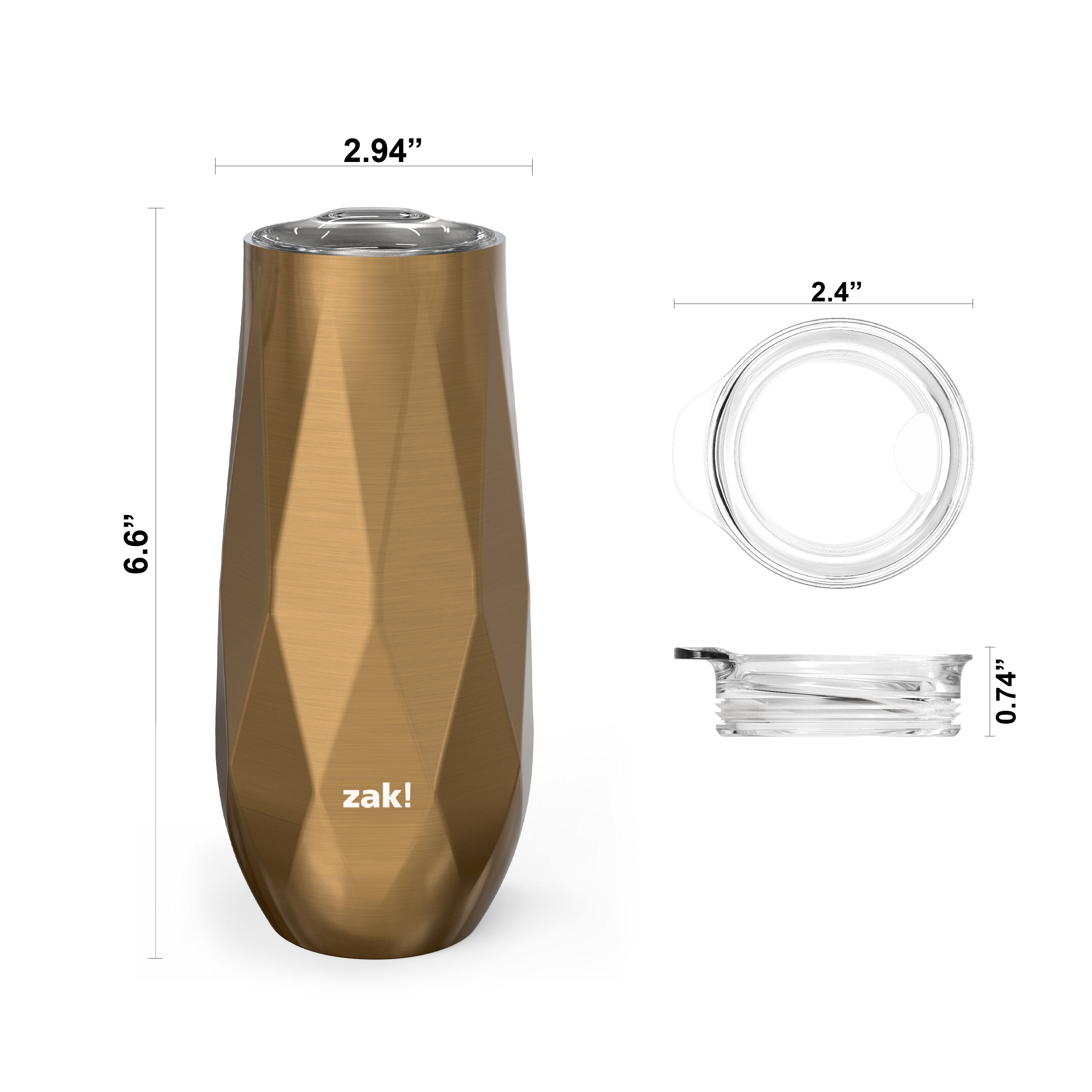 Fractal 9 ounce Vacuum Insulated Stainless Steel Tumbler, Copper slideshow image 8 Fractal 9 ounce Vacuum Insulated Stainless Steel Tumbler, Copper slideshow image 8