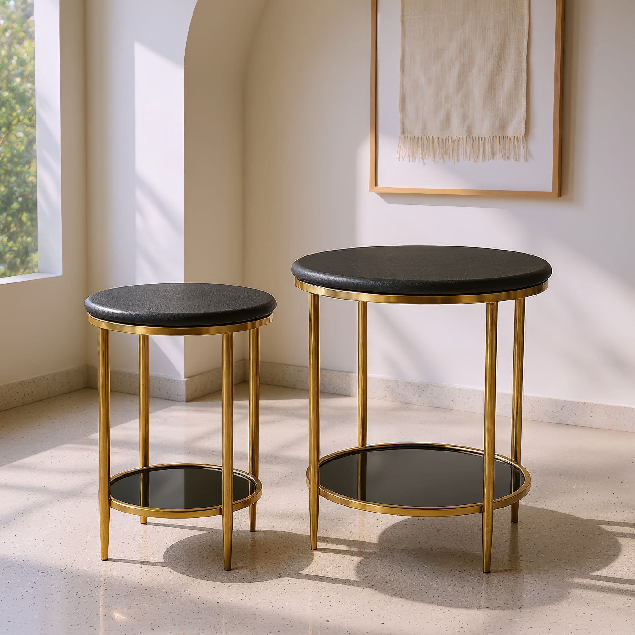 Koper Coffee Table Set (2-Piece) Black product image
