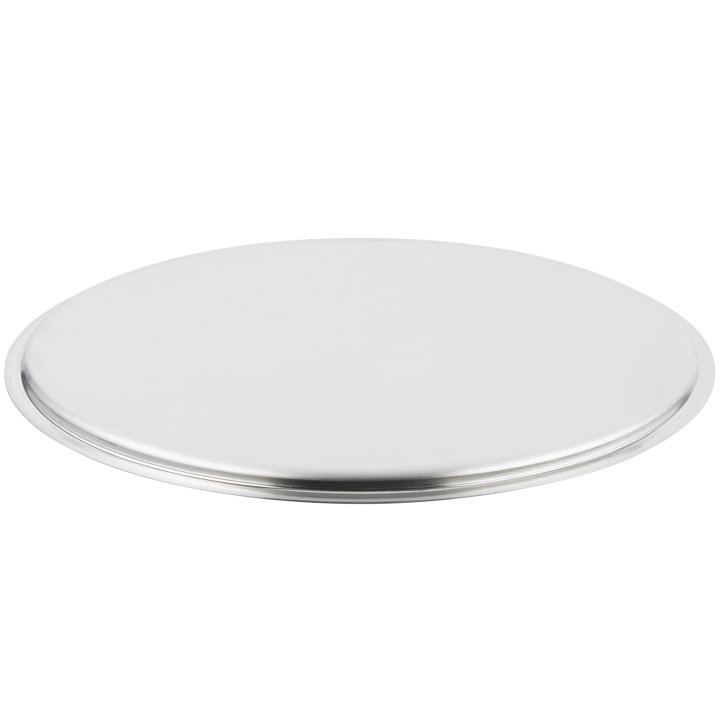 20 3/16-inch Wear-Ever® domed aluminum cover with satin finish and dipped handle