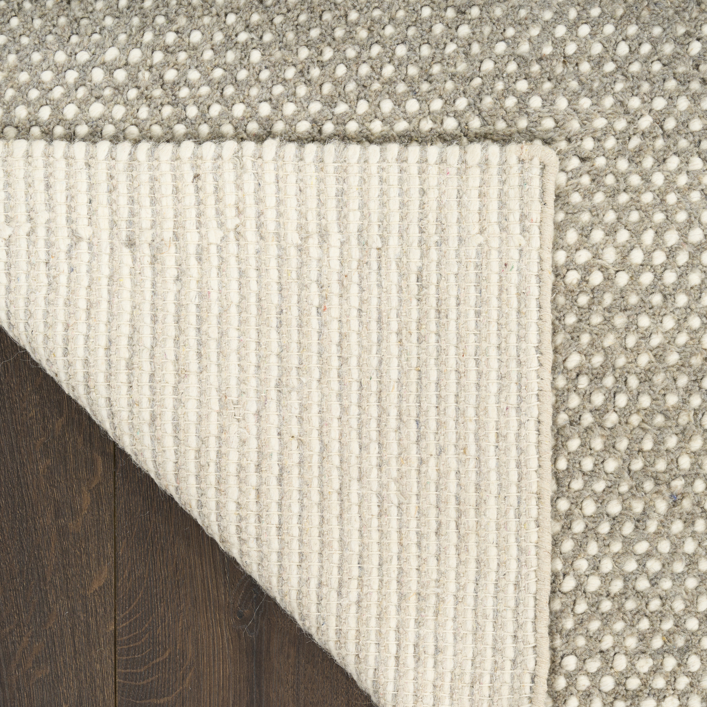 DKNY Pure Rows 5'3" x 7'3" Ivory Grey Farmhouse Indoor Rug