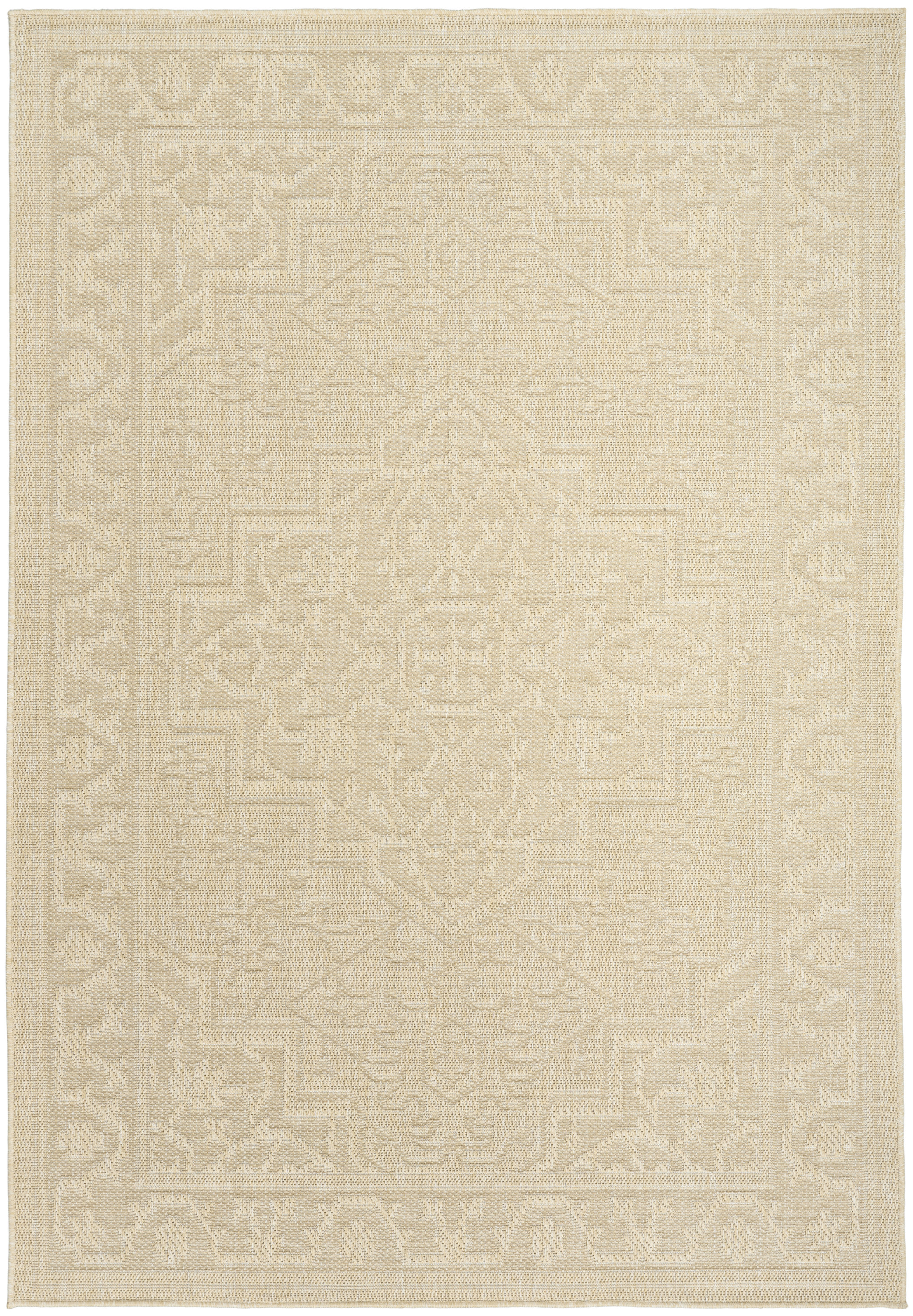 Nourison Tulum 6' x 9' Cream Outdoor Rug