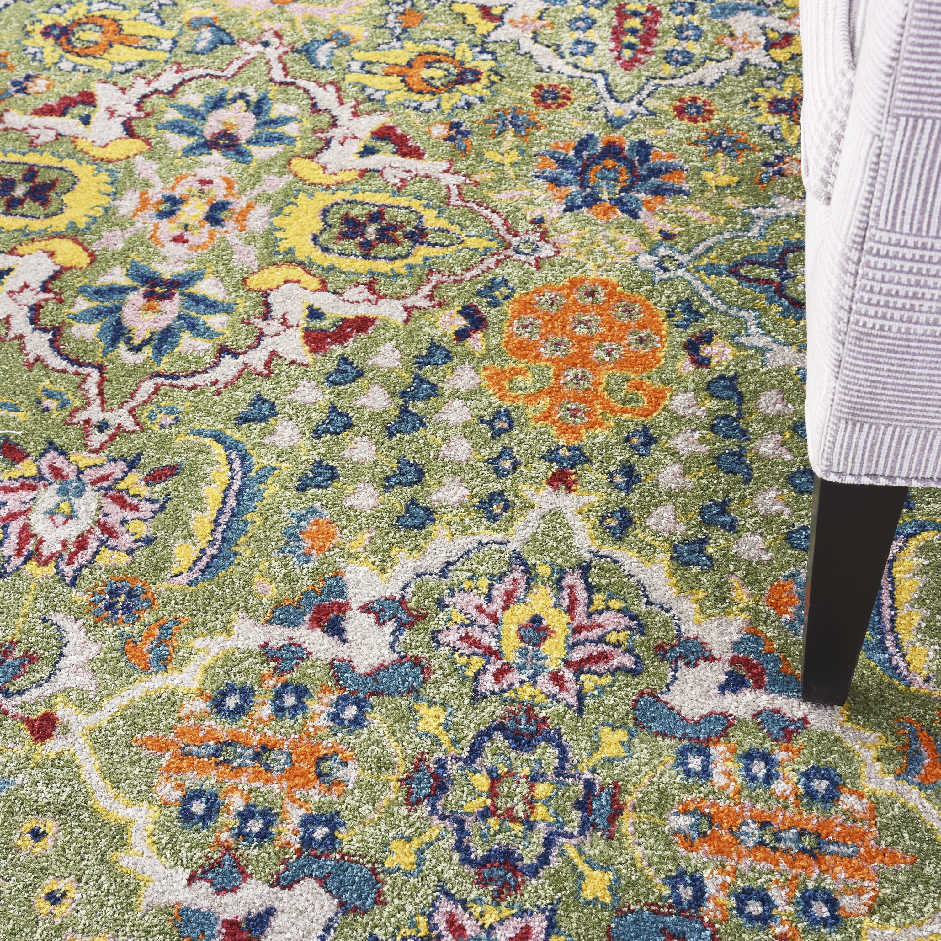 Nourison Allur 9' x 12' Sage Ivory Bohemian Indoor Rug