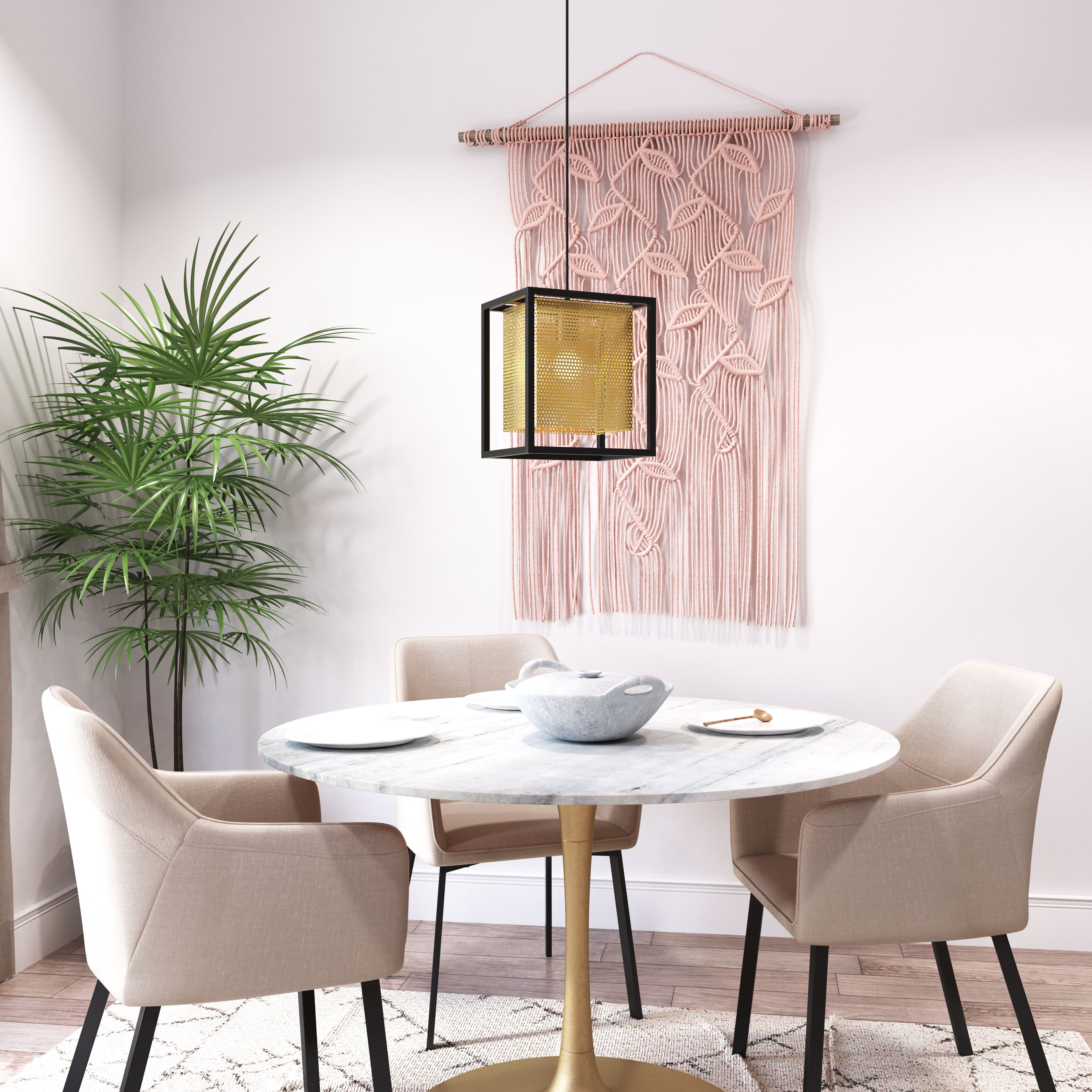 Yves Ceiling Lamp Gold & Black product image