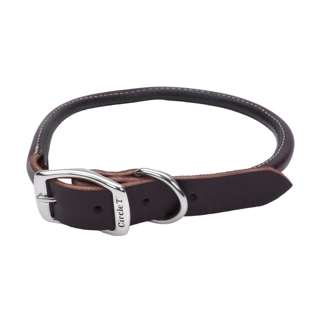 Circle T® Latigo Leather Round Dog Collar