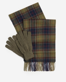 Set regalo sciarpa e guanti Tartan 