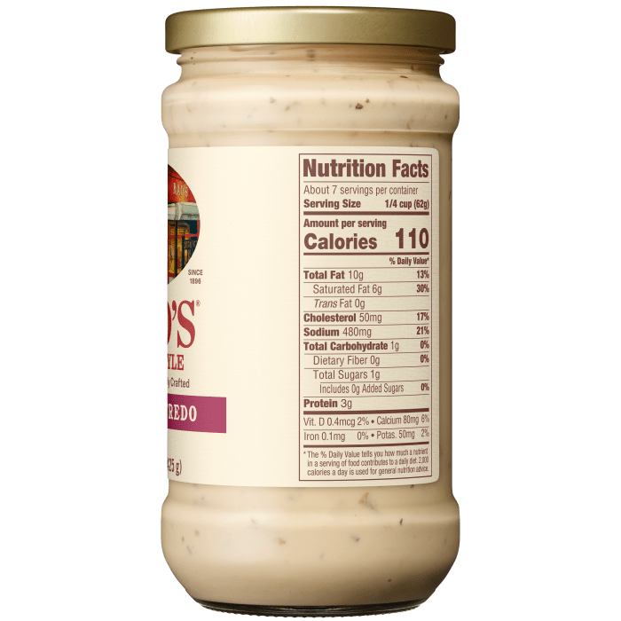 Bacon Alfredo Sauce, 15 oz - Right Image